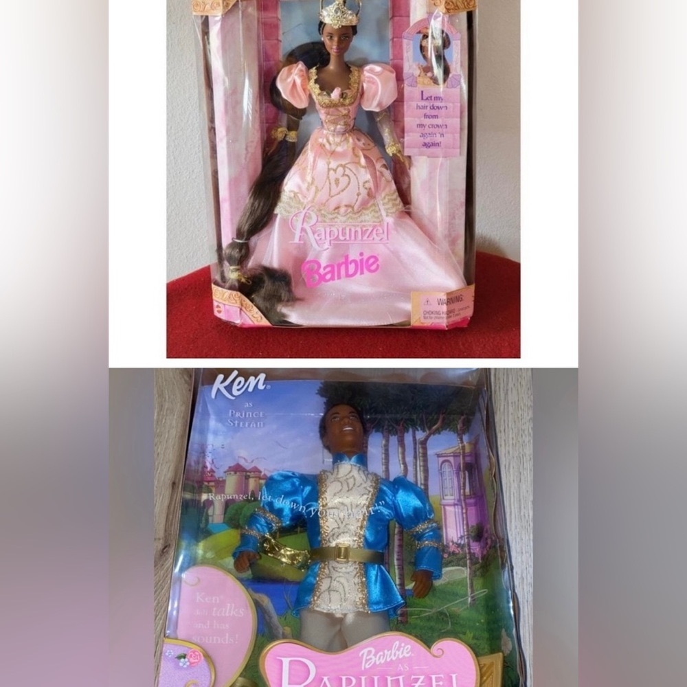 Barbie African American Rapunzel and Ken as Stefan